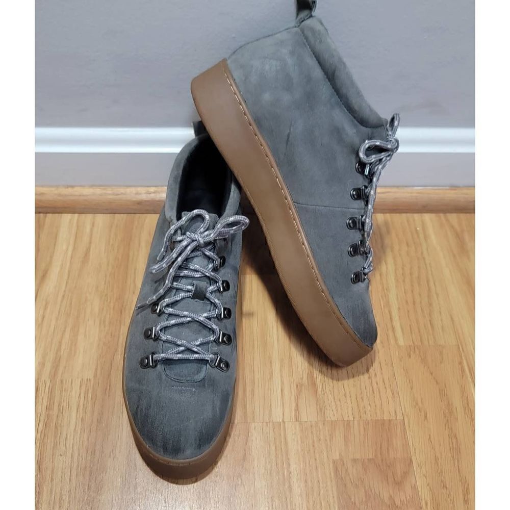 A7EIJE Eden Grey Leather Platform 8.5